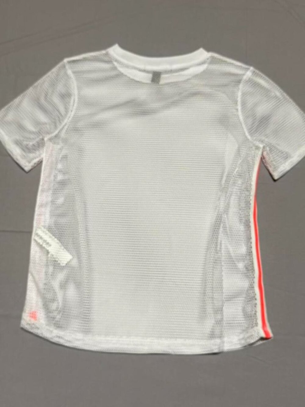 Forever 21 White Sheer Mesh Sporty Jersey Tee with Side Stripes Size XS